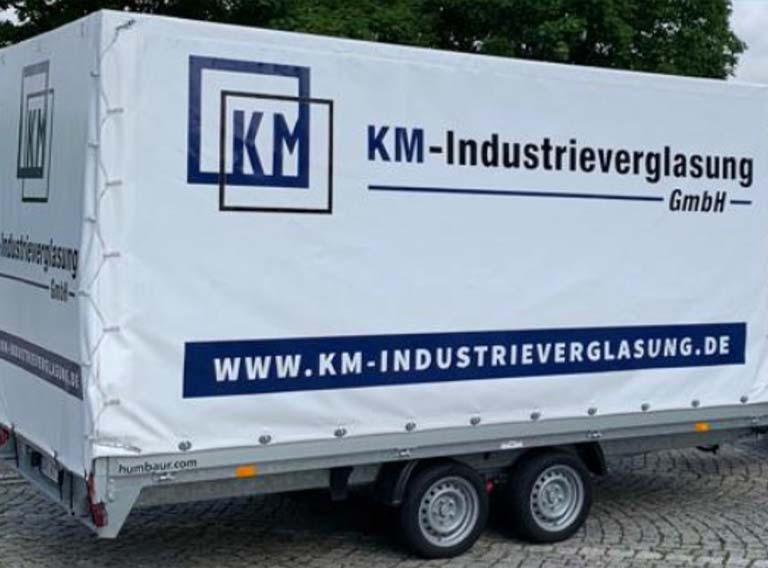 Trailer with tarpaulin